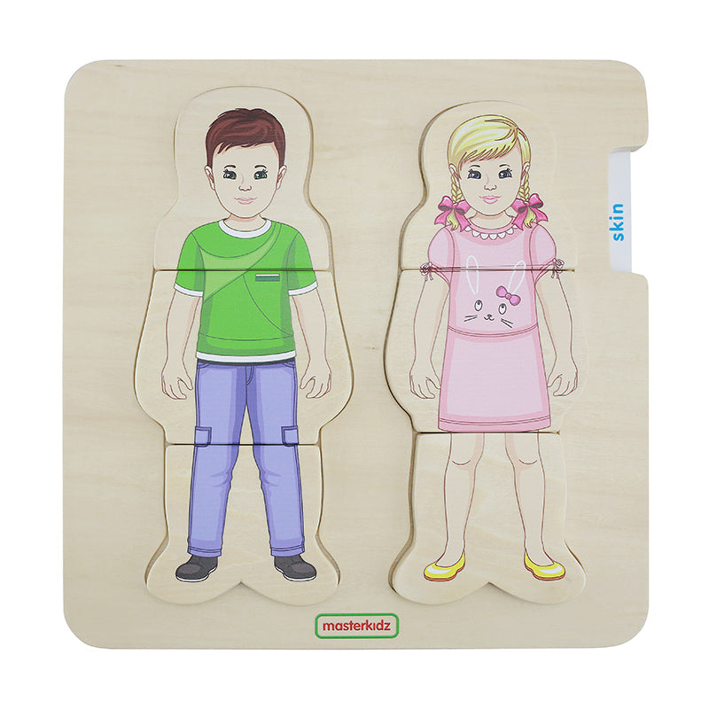Masterkidz layered human body puzzle at home learning corner for kids