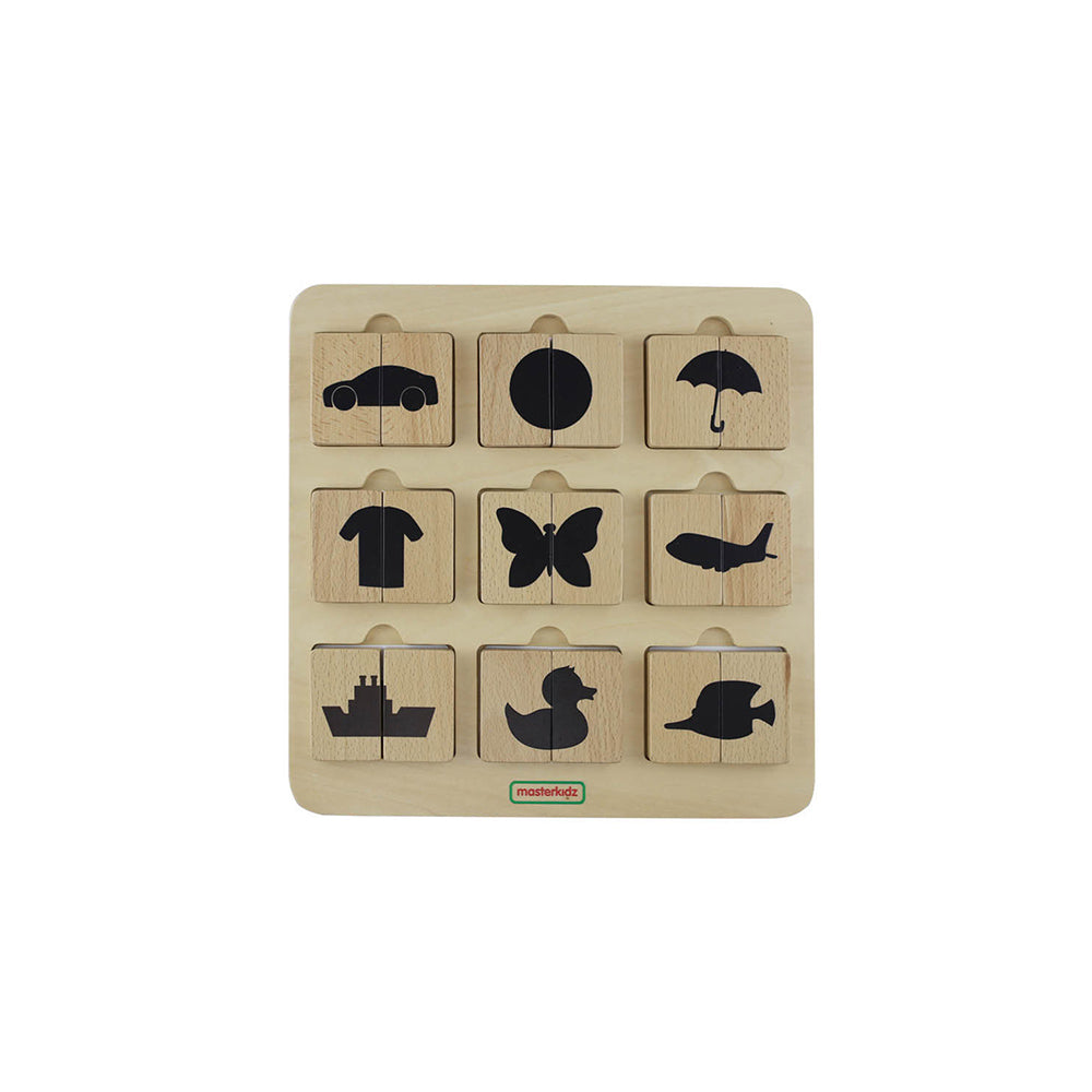 Hands-on toy promoting memory, concentration, and visual discrimination.