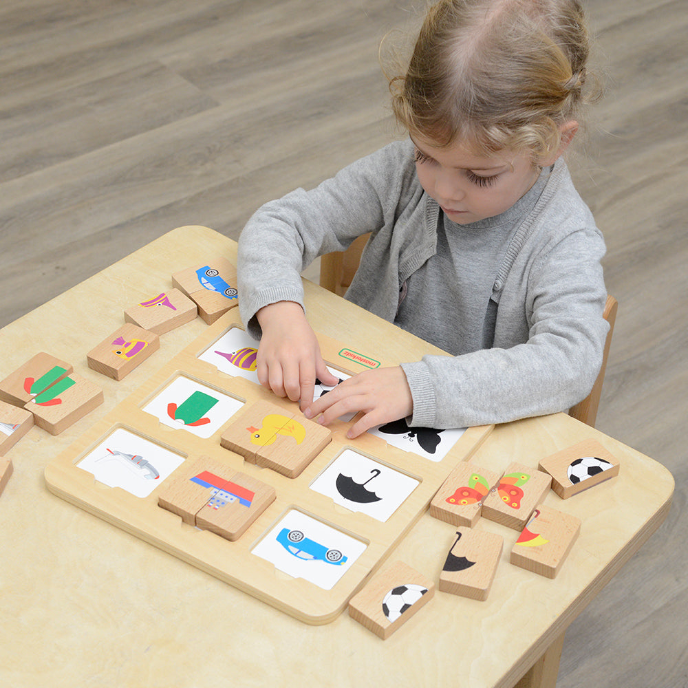 Montessori-inspired activity for cognitive and logical skill development.