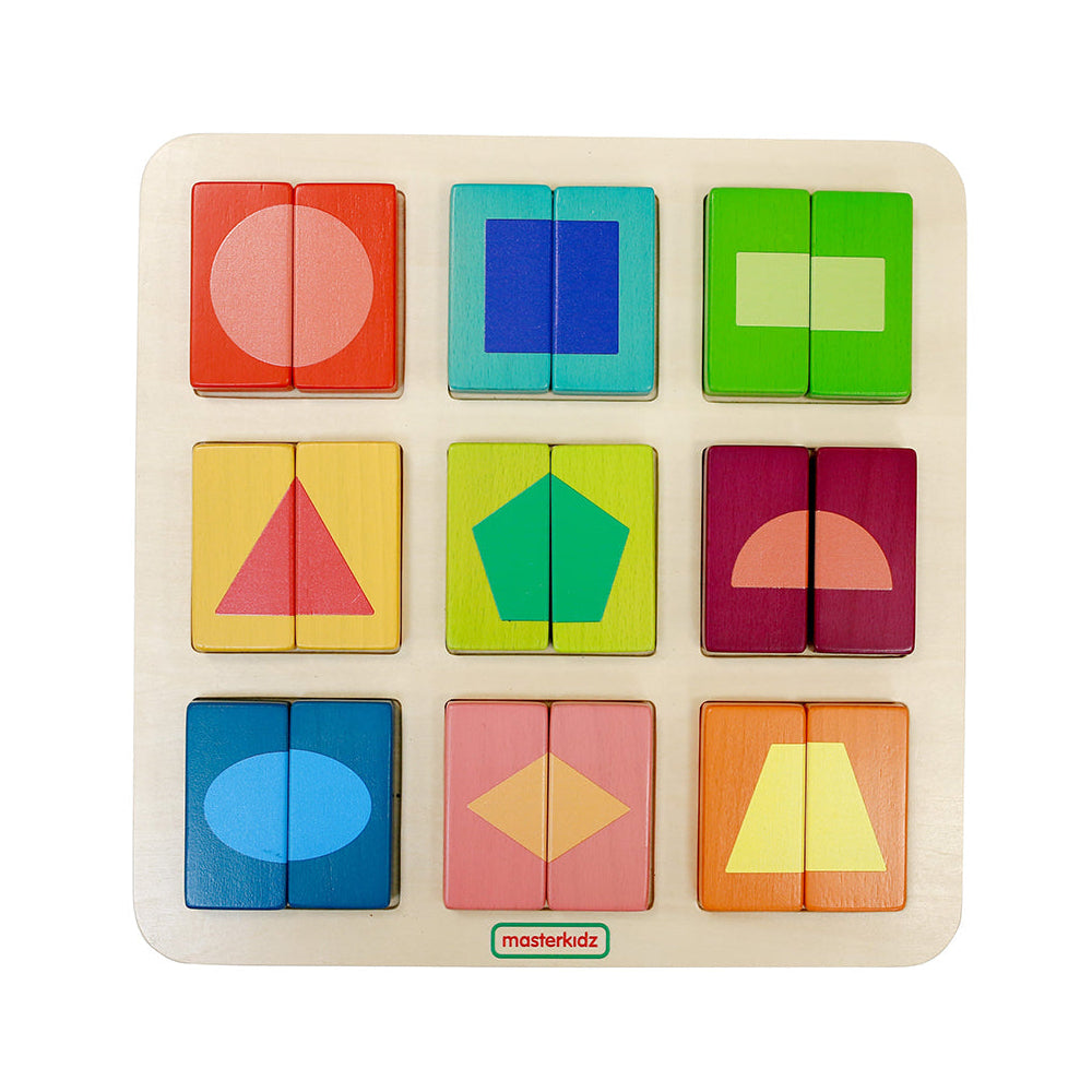 Masterkidz wooden shape and symmetry learning board for kids