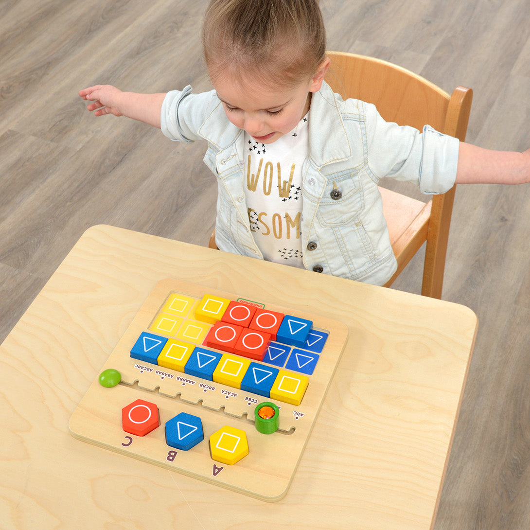 Early learning color and shape pattern activity board for children