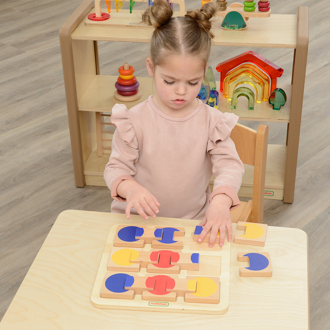 Masterkidz educational wooden tiles promoting cognitive development