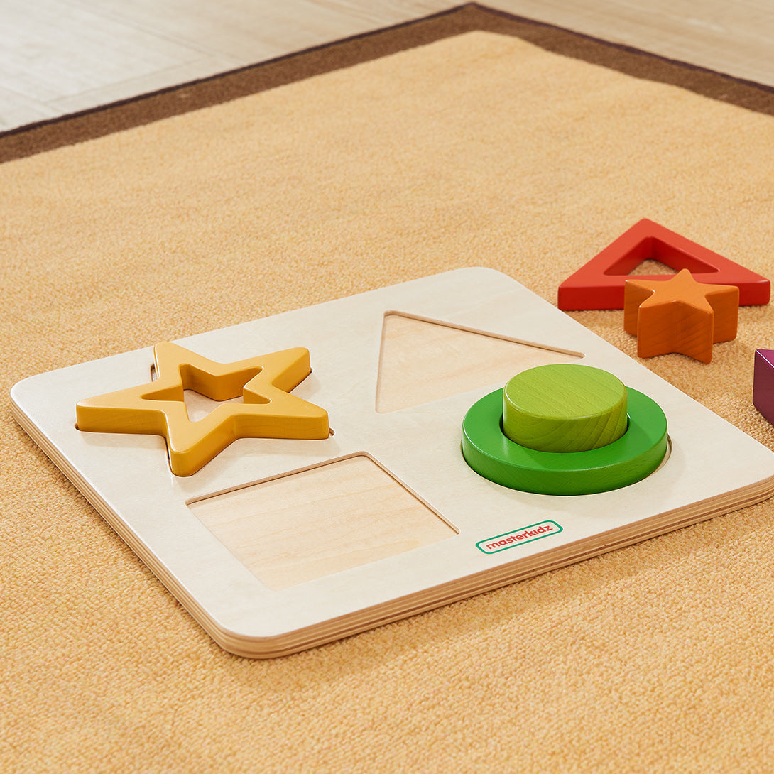 Kids Shape Sorting Toy with 4 Pairs of Stackable Shapes