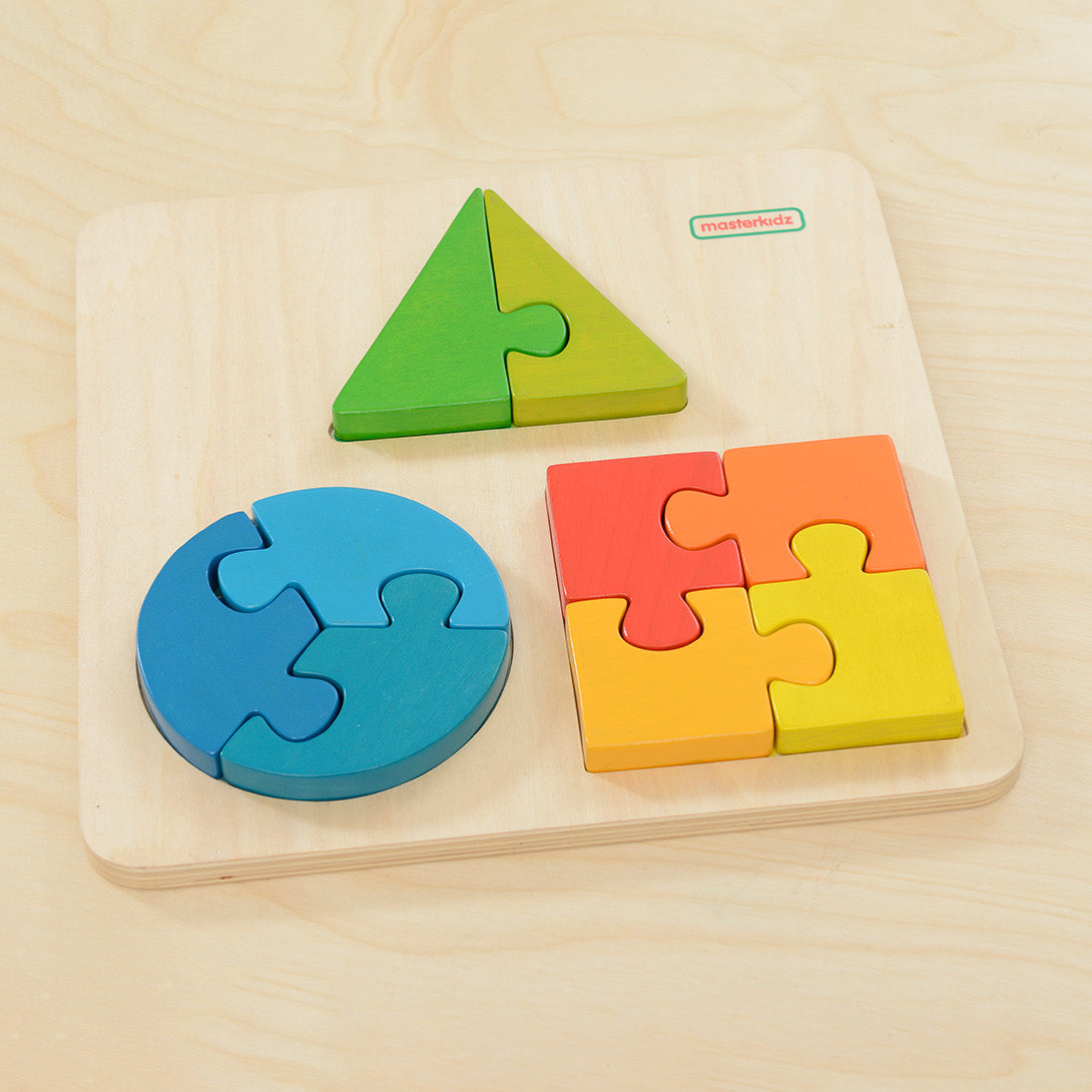 Educational Jigsaw Puzzle for Toddlers with Geometric Shapes