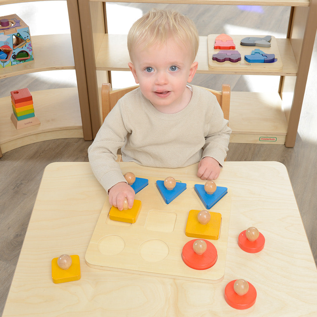 Educational Toy with Colourful Shapes to Improve Hand-Eye Coordination