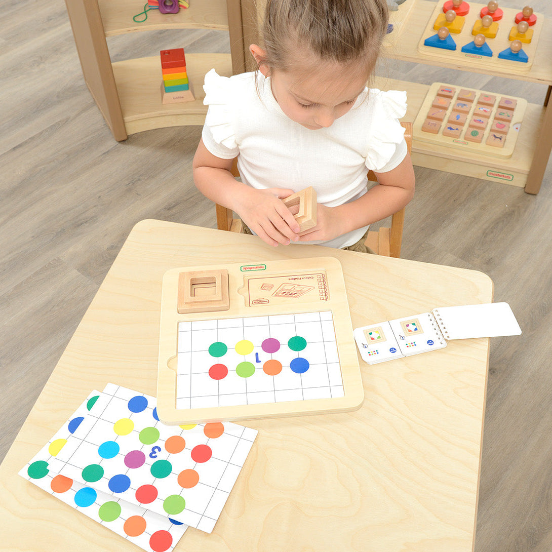 12-piece Masterkidz stacking set promoting early STEM learning.