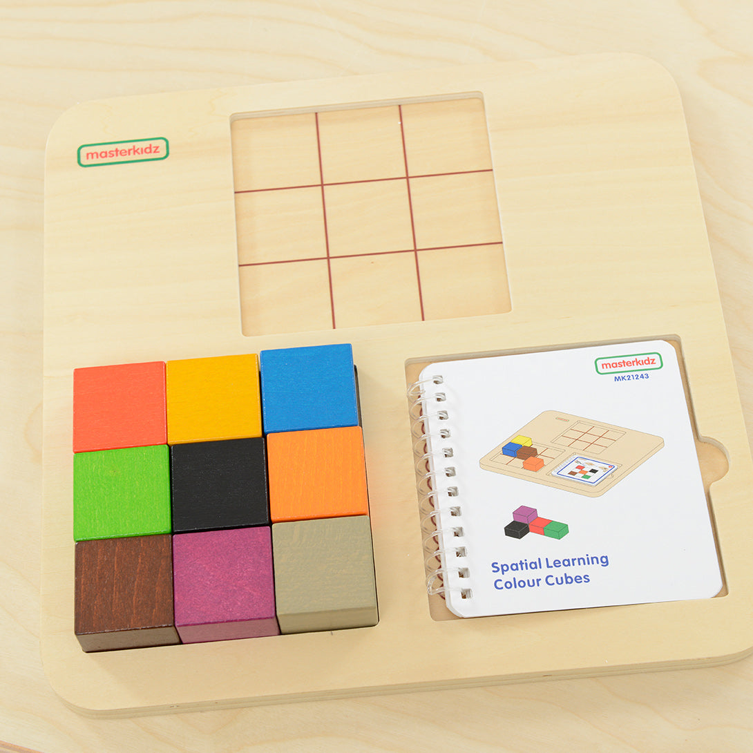 Masterkidz Montessori-style cubes to enhance creativity and spatial skills.