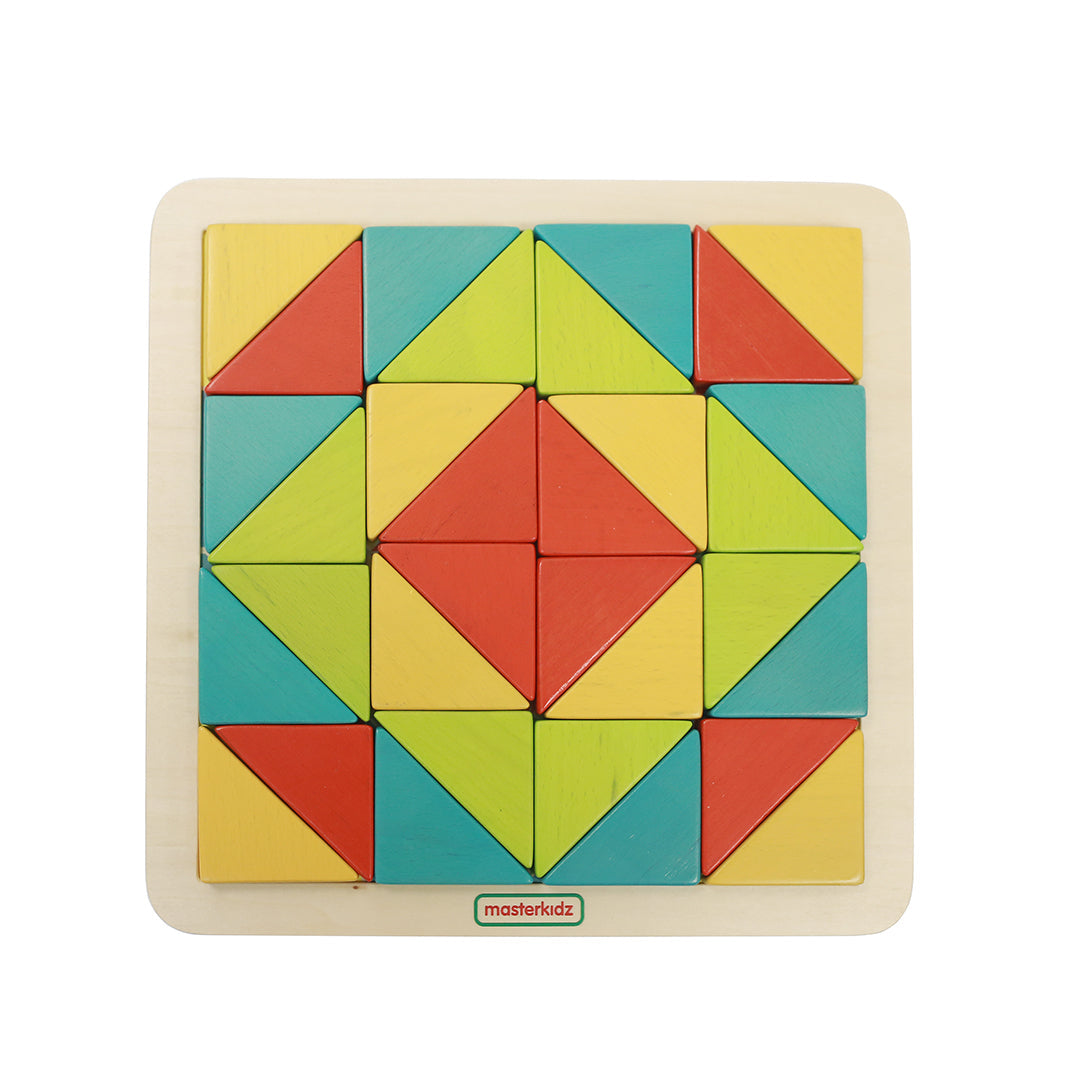 Masterkidz Creative Play Triangular Tiles set with 32 wooden pieces