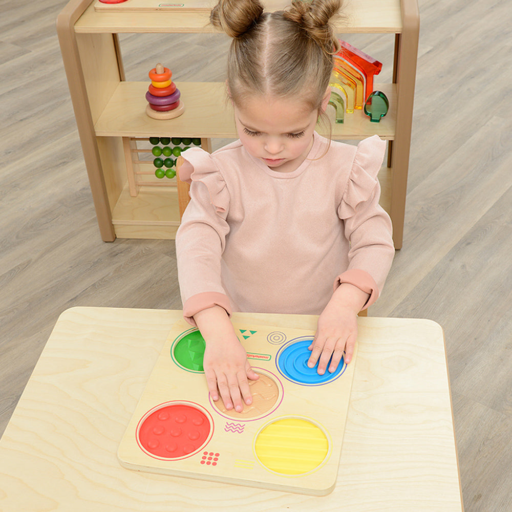 Multi-sensory tactile activity board for early learning