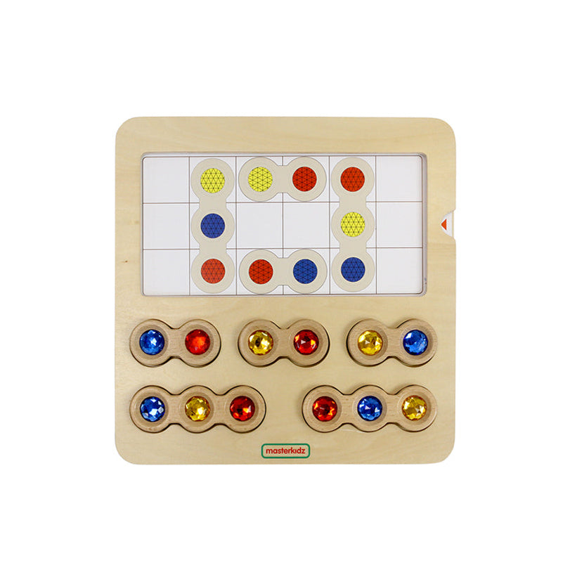 Masterkidz spatial relationship learning gem blocks set with vibrant colours.