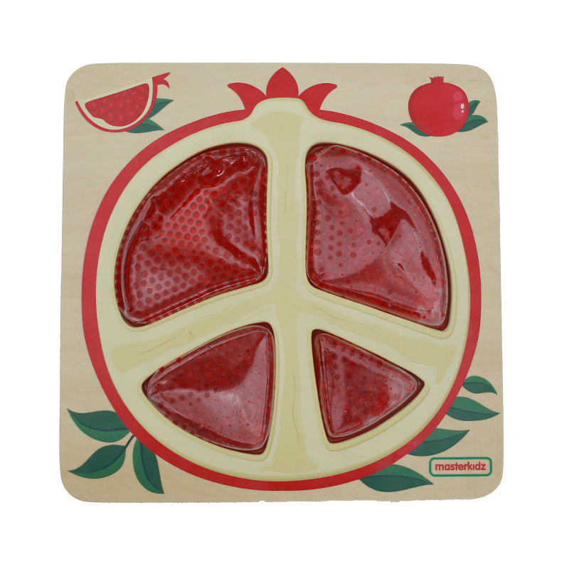 Masterkidz Squashy Sensory Pomegranate Slice for tactile play.
