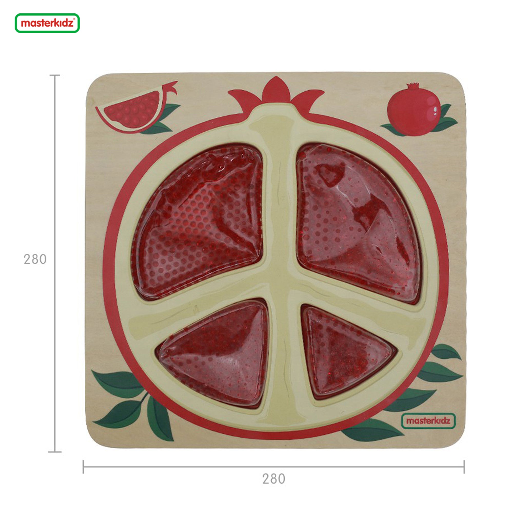 Squashy Sensory Pomegranate Slice