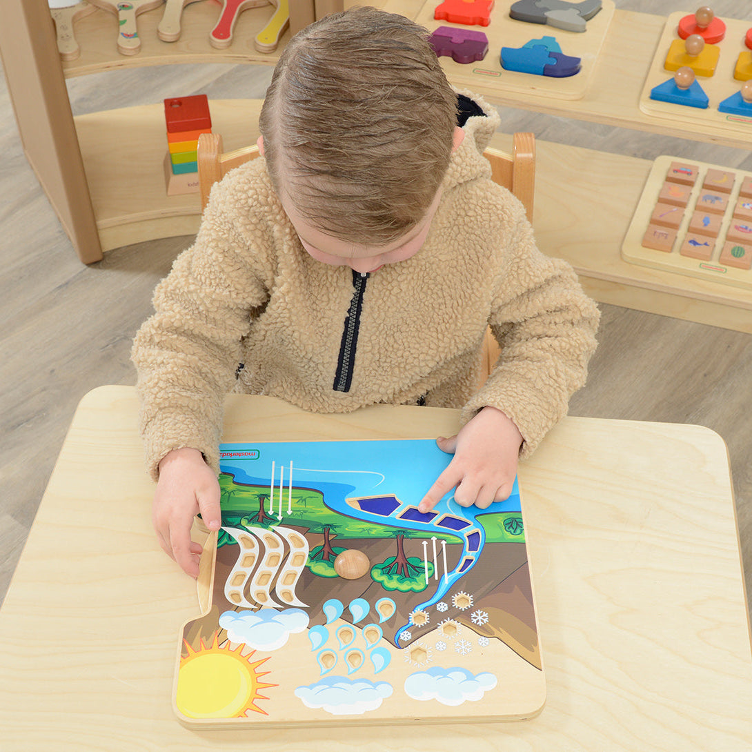 Educational science board for preschool STEM learning activities.