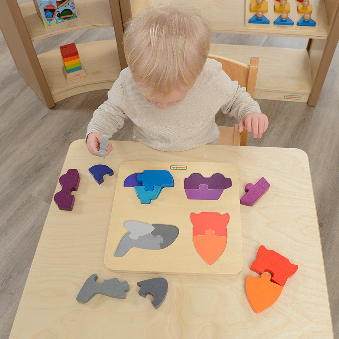 Interactive puzzle for children to learn about transportation while playing.