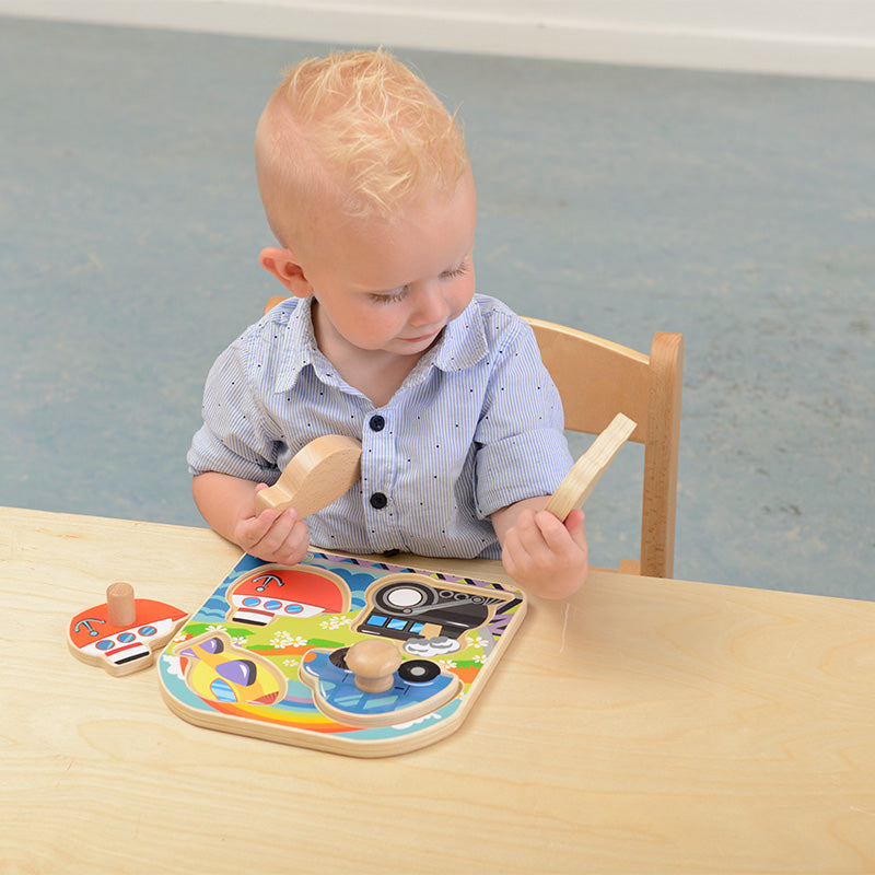 Masterkidz knob puzzles for preschoolers – grasp, move, and match pieces