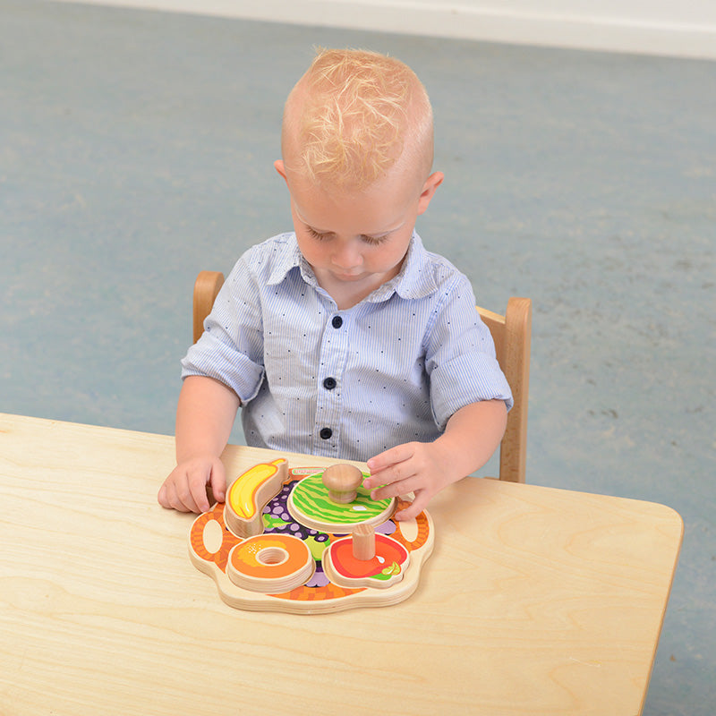 Early learning knob puzzle set for toddlers and preschool children
