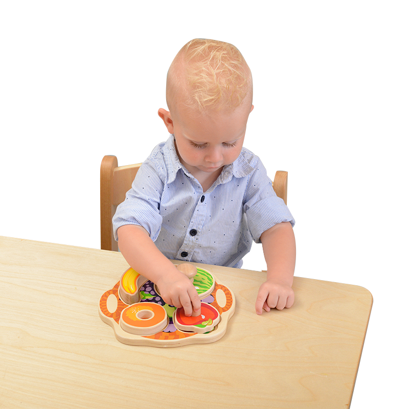 Masterkidz wooden knob puzzles for toddlers – fine motor skill development