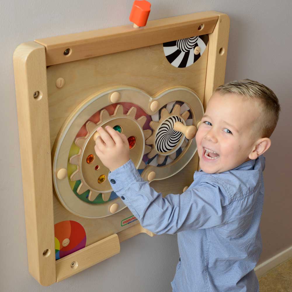 Left and right brain coordination gear wall toy