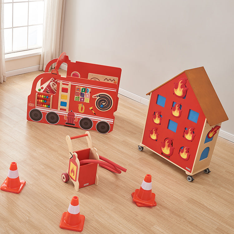 Interactive burning house simulation