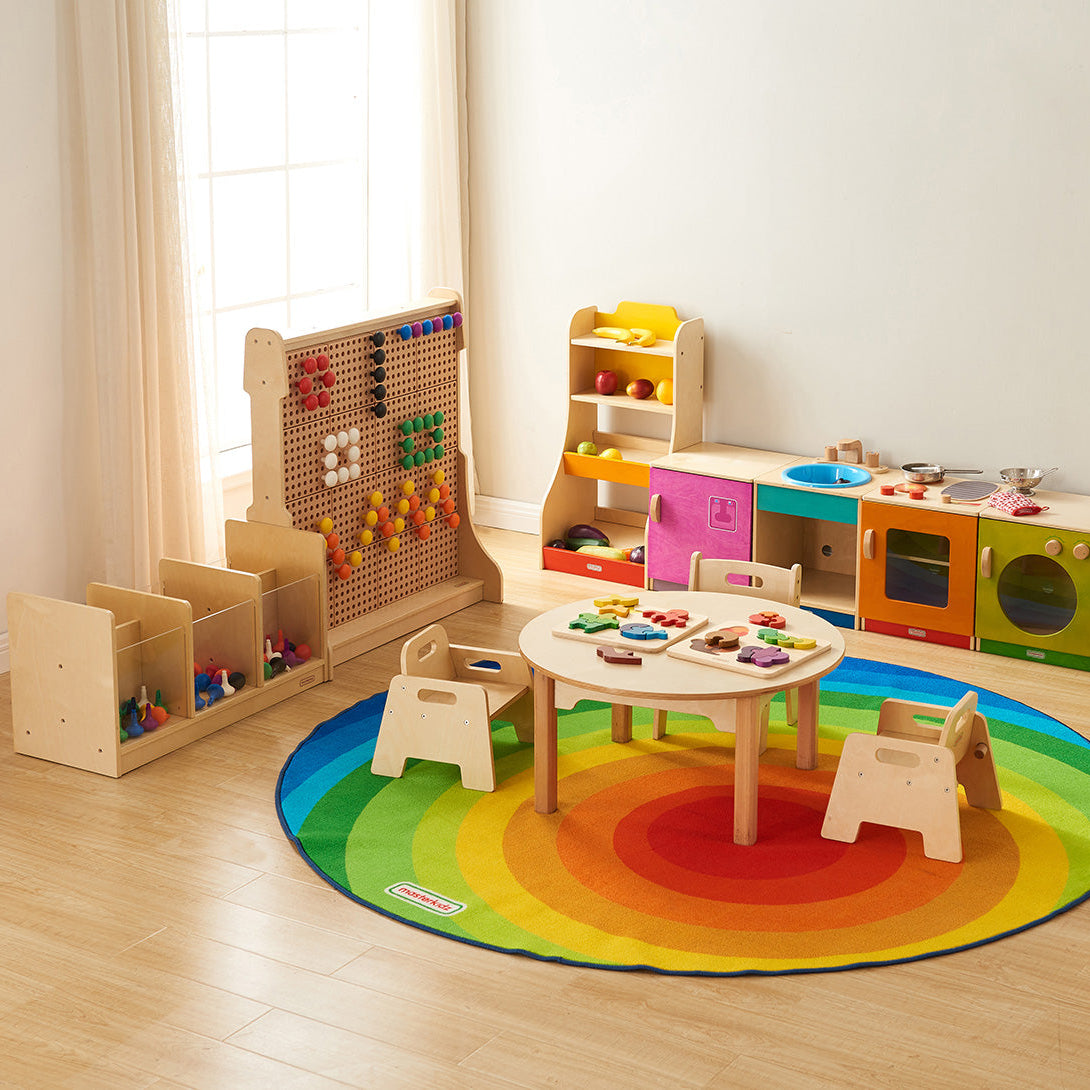 Freestanding toddler STEM wall for classroom and playroom