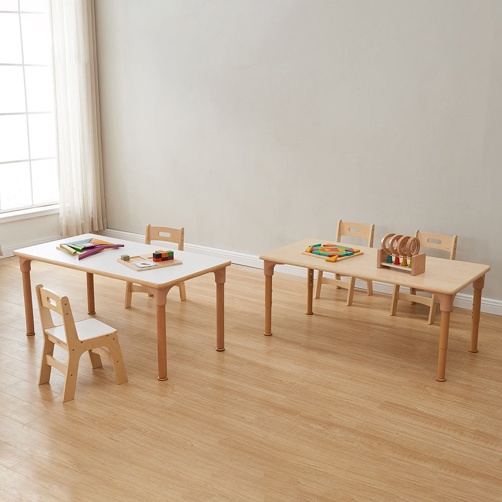 Masterkidz Adjustable Rectangular Kids Study Desk – Metal Legs, 380-580mm Height