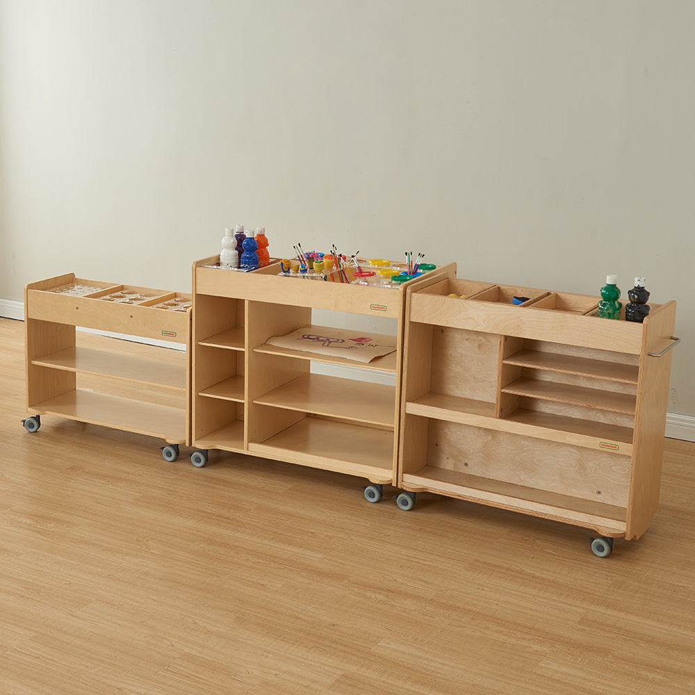 Rear rack designed specifically for storing large paper rolls.